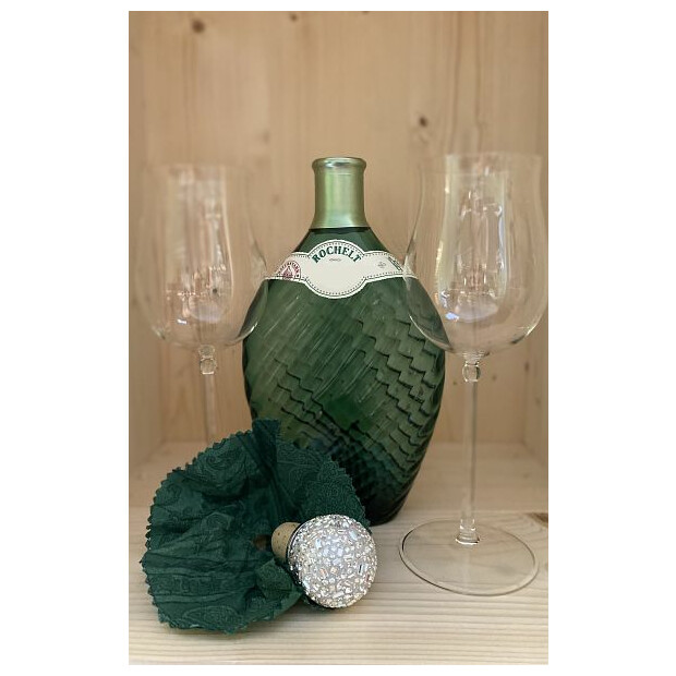 Rochelt Gravensteiner Apfel 2004 0,35 l mit 2 Degustationsgläsern "Naturstark"