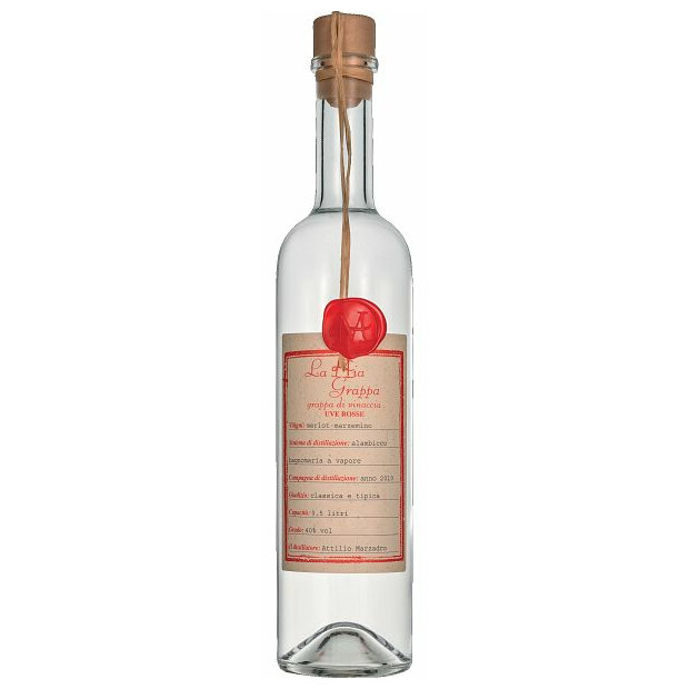 Marzadro Grappa La mia Grappa Uve Rosse Merlot-Marzemino