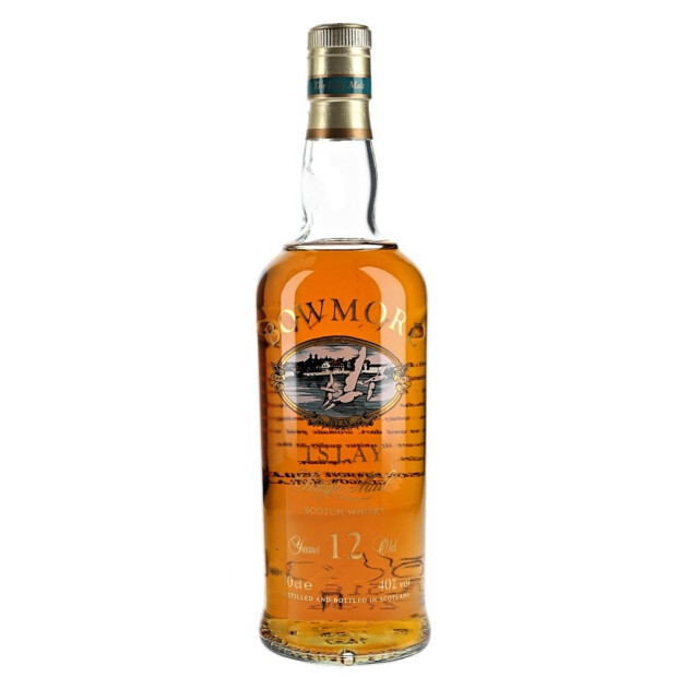 Bowmore Islay Single Malt 12 Jahre 1990er Etikett mit interaktiver CD-ROM