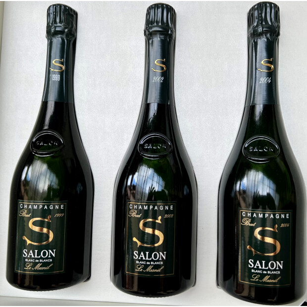 Salon Cuvée S Le Mesnil Blanc de Blancs Brut Caisse Edition 1999, 2002, 2004