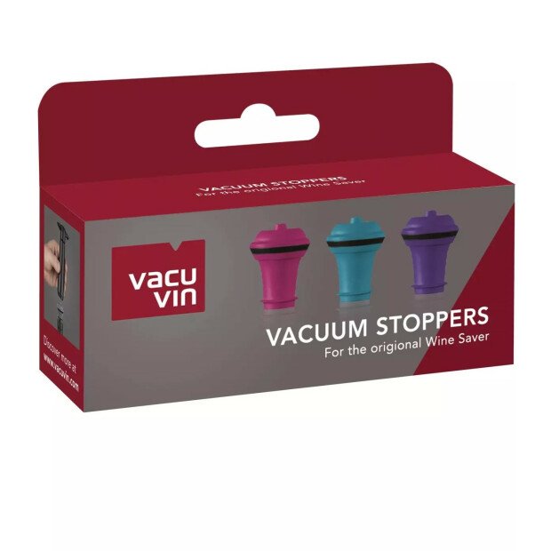 Vacu Vin Vacuum Wine Stoppers 3er Set farbig
