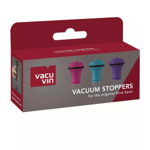 Vacu Vin Vacuum Wine Stoppers 3er Set farbig