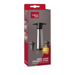 Vacu Vin Vakuumpumpen-Set Metall + 2 Stopfen