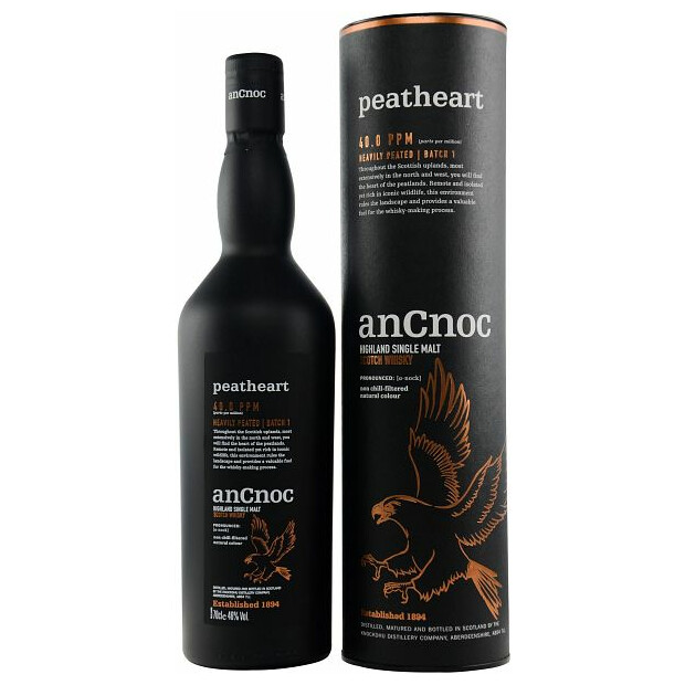 AnCnoc PEATHEART Highland Single Malt non-chill filtered